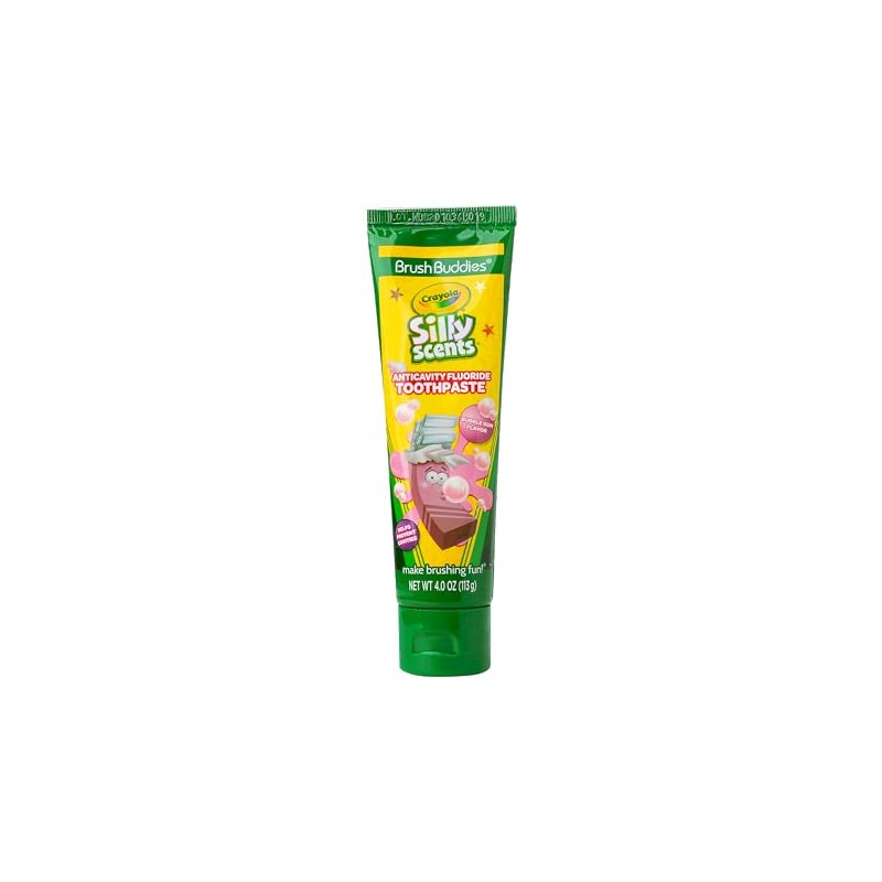 Brush Buddies Crayola Silly Scents Flavored Kids Toothpaste with Fluoride,