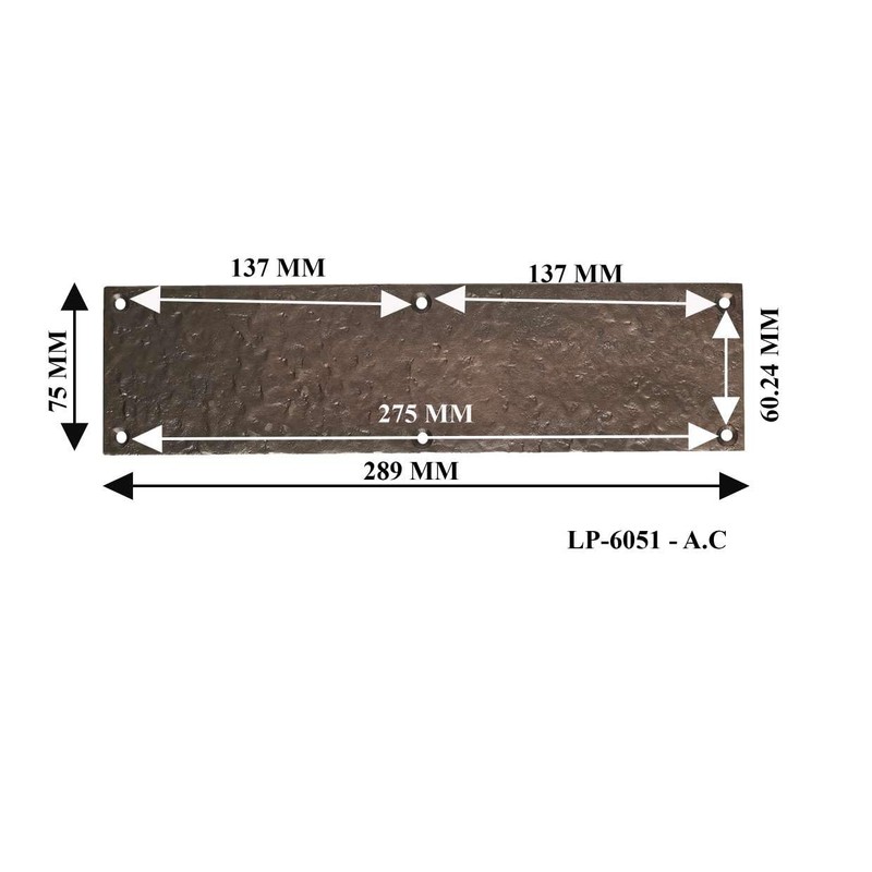 SKANDH Iron Antique Copper Powder Coated 11.5" X 3" Inch