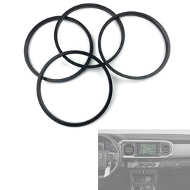 Lanyun Compatible with Toyota Tacoma AC Vent Ring Outer Trim Decoration Covers fit 2016-2022 Tacoma ac Outlet Vent Accessories Black 4pic/Set