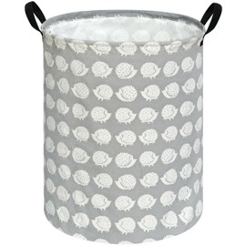 Baby Nursery Hamper Laundry Basket with Adorable Hedgehog Print - Foldable, Lightweight & Portable Storage Organizer for Clothes, Toys,Gifts, Nursery, Dorm