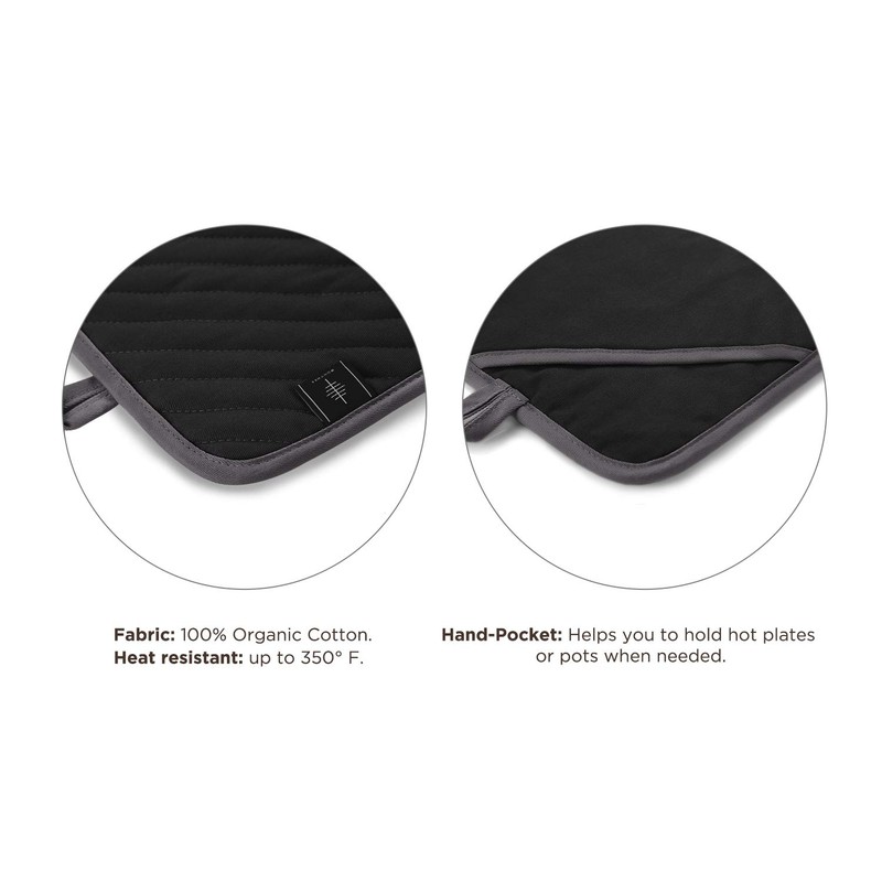 Bonthee 20 cm Pot Holder Non-Slip Durable Heat Resistant for