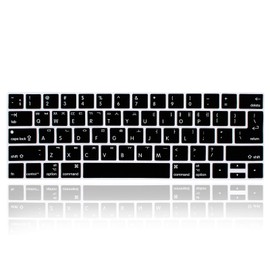MMDW Korean Language Silicone Gel Keyboard Cover Skin Protector for MacBook Pro with Touch Bar 13-inch 15-inch (A2159,A1989,A1990,A1706,A1707)(2019 2018 2017 2016) US and EU Layout Protective Skin