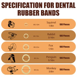 VEGCOO 1000 Pcs Orthodontic Elastic Rubber Bands, 1/4", Braces Teeth with 10 Pcs Placers Braces Teeth Accessory, Dental Orthodontic Elastics Dentist Braids Braces Teeth Gap (Fuchs)