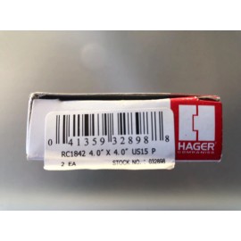 HAGER RC1842 4X4 US15 Full Mortise Bearing Door Hinges Satin Nickel 032898