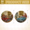 LADVCORP 50Pcs Route 66 Paper Plates 9" Disposable Heavy Duty
