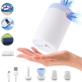 ACAETYT Electric Pump for Inflatables with 1500mAh USB Rechargeable Battery, Portable Cordless Air Mattress Pump to Inflate Deflate Pool Floats, Sleeping Pads, Swimming Ring, Vacuum Storage Bags