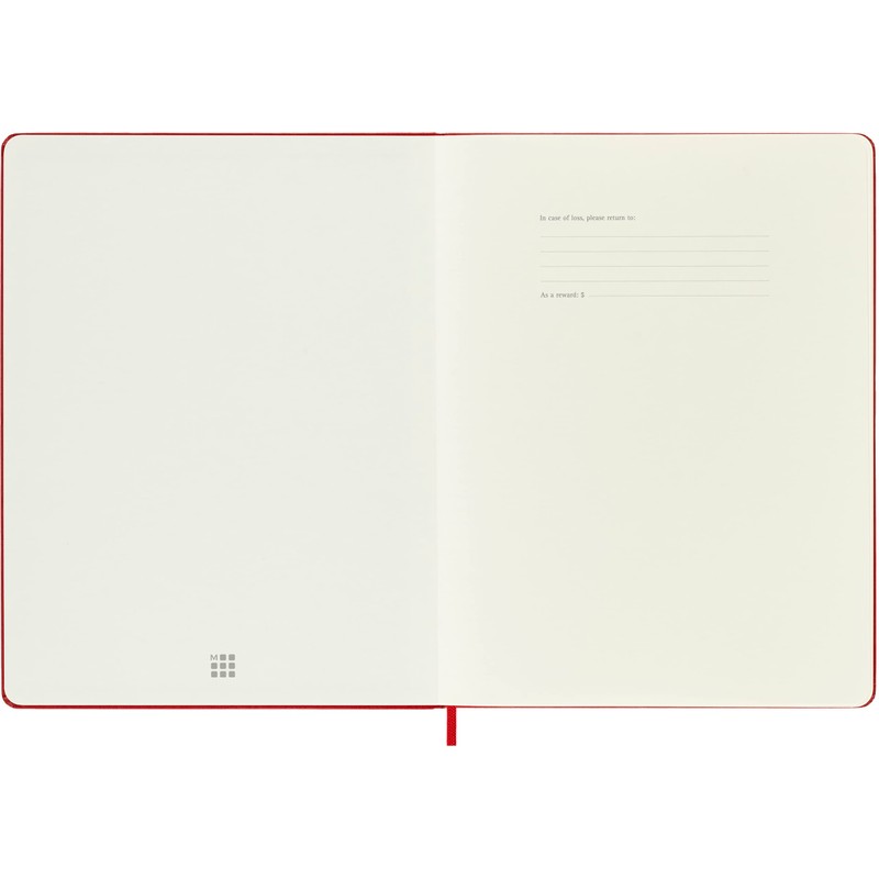 Moleskine Classic Plain Paper Notebook, Hard Cover and Elastic Closure