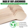 100Pcs 4 in Mini Wooden Spoons, Biodegradable Compostable Birchwood