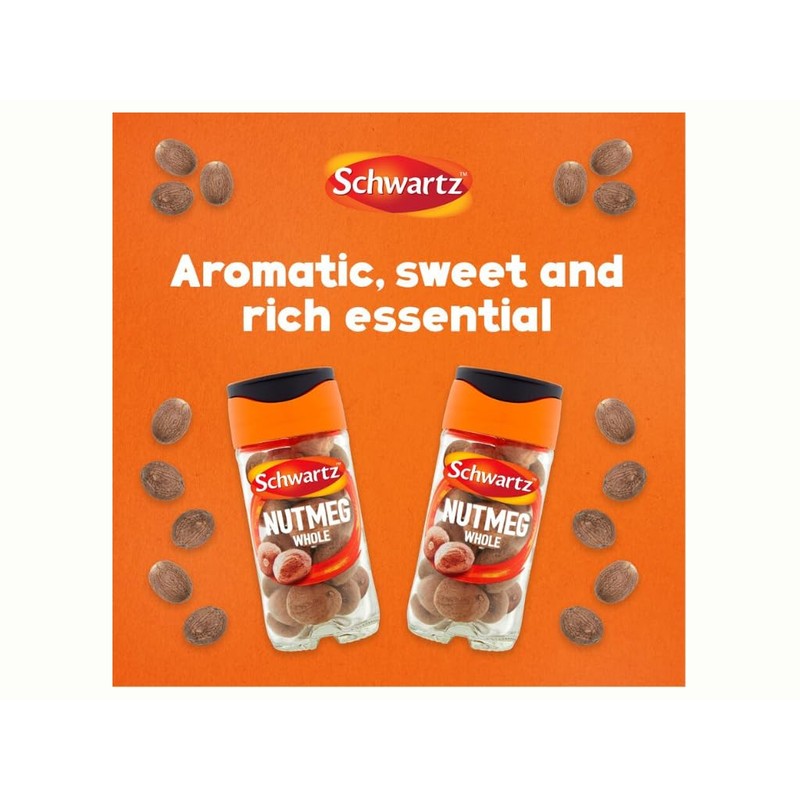 Seasoning, Herbs and Spices Bundle Pack with Schwartz Whole Nutmeg