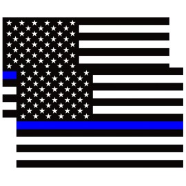 American 2x Blue Line US American Flag Vinyl Sticker Decal Blue Lives Matter