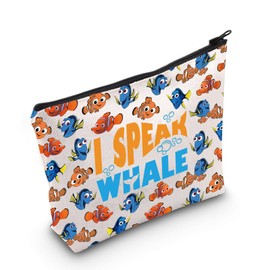 PLITI Fish Movie Inspired Gift Cartoon Character Lover Gift Ocean Fish Gift I Speak Whale Makeup Bag For Fan (Speak Whale Bag)