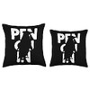 Animal and Pet Print Penguin Colorful Animal Shadow Silhouette Throw