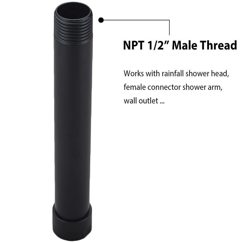 HOMYEP Shower Arm Extender 4 Inch Rainfall Shower Head Extension