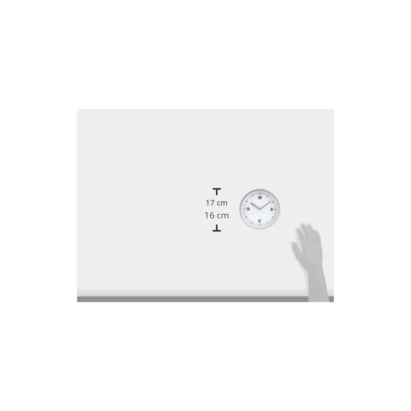 TFA Stick-On Bathroom Wall Clock
