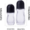 Black Glass Empty Roller Bottles with Plastic Roller Ball, Deodorant