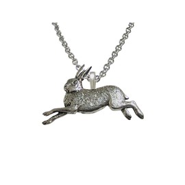 Kiola Designs Running Rabbit Hare Pendant Necklace