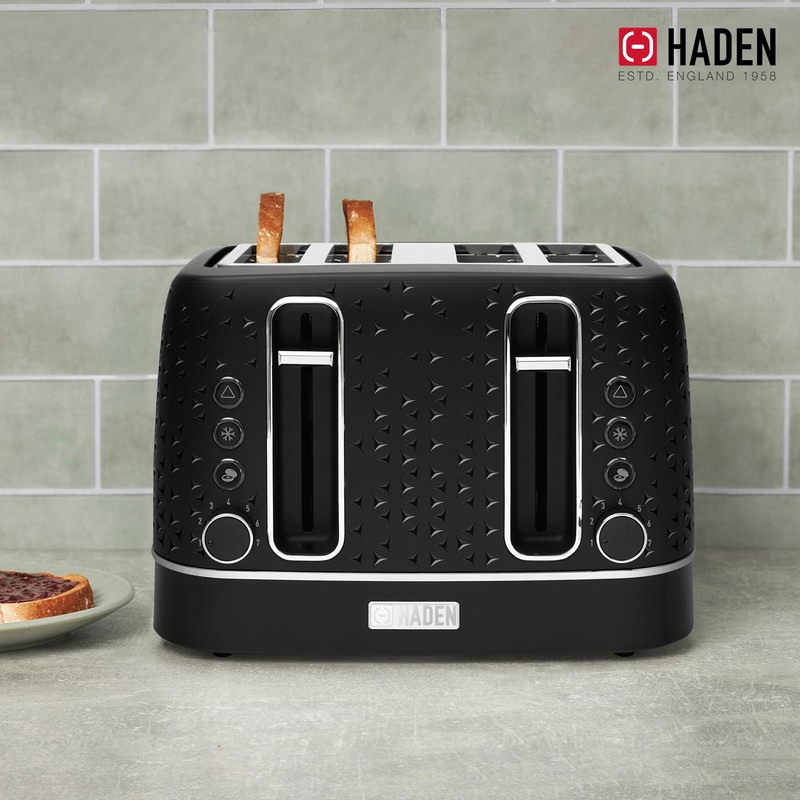 Haden Starbeck 4 Slice Wide Slot Stainless Steel Toaster with