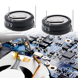 EMSea 5pcs 0.22F 5.5V Round Capacitor Axial Capacitor KR-5R5H224-R 11.5x5mm for Electronic Components and Semiconductors