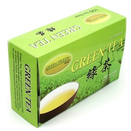 100% Natural Premium Green Tea, 100 Count Box of Tea Bags net wt 6.34 oz (180g)