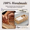 Cyrabota Water Hyacinth Basket, Toilet Tank Basket for Storage with