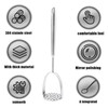 Heavy Duty Mashed Potatoe Masher, Stainless Steel Professional, 34 cm