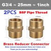 MiJunHD 2PCS Brass Straight Connector | BSP Male Thread G3/4≈25mm≈1inch