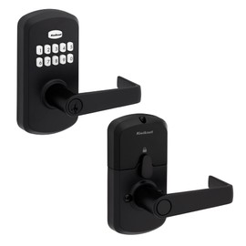 Kwikset SmartCode 955 Light Commercial 10-Button Keypad Matte Black Electronic Kingston Lever, Featuring Convenient Keyless Entry, 3-Year Battery Life and High Traffic Durability