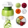 AUAUY Handheld Spiralizer Vegetable Slicer, Upgrade 4 in 1 Adjustable
