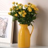 hjn Farmhouse Pitcher Vase for Flowers- Ceramic Pitcher Vase White