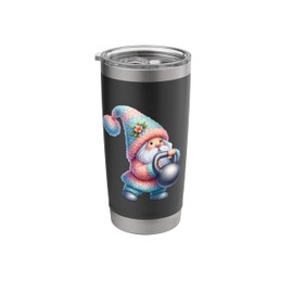 Fitness Gnome With Kettlebell For Women And Men Funny Gym Stainless Steel Insulated Tumbler