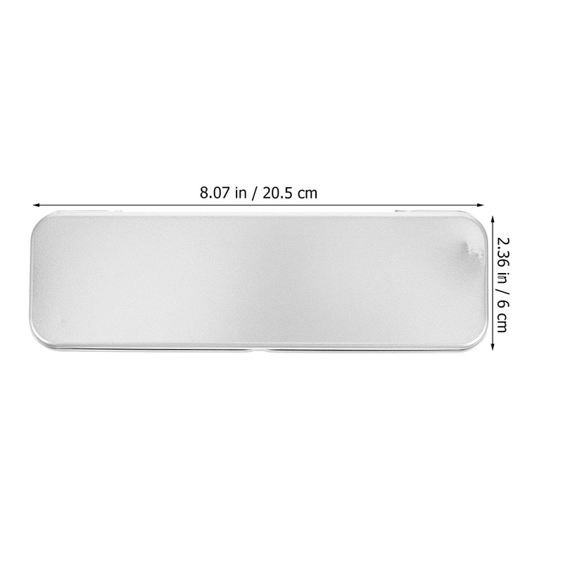 EXCEART Pencil Case Pencil Case Stationery Box Metal Rectangle Single