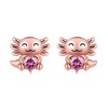 925 Sterling Silver Axolotl Stud Earrings for Women 1-12 Month