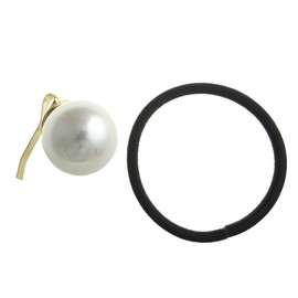 VingTAINE H7161 Single Grain Pearl Hair Cuff (M) Pony Hook Hair Hook Hair Elastic Hair Access