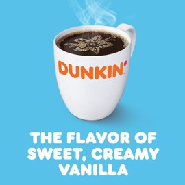 Dunkin' French Vanilla Flavored Ground Coffee, 18 Ounce (Packaging May Vary)