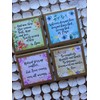 Love themed Bible verses set of coasters with gold trim