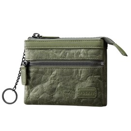 VULKIT Credit Card Holder Waterproof EDC Pouch Dupont Paper Card Wallet with Removable Keychain RFID Blocking Zip Pouch for Women Men