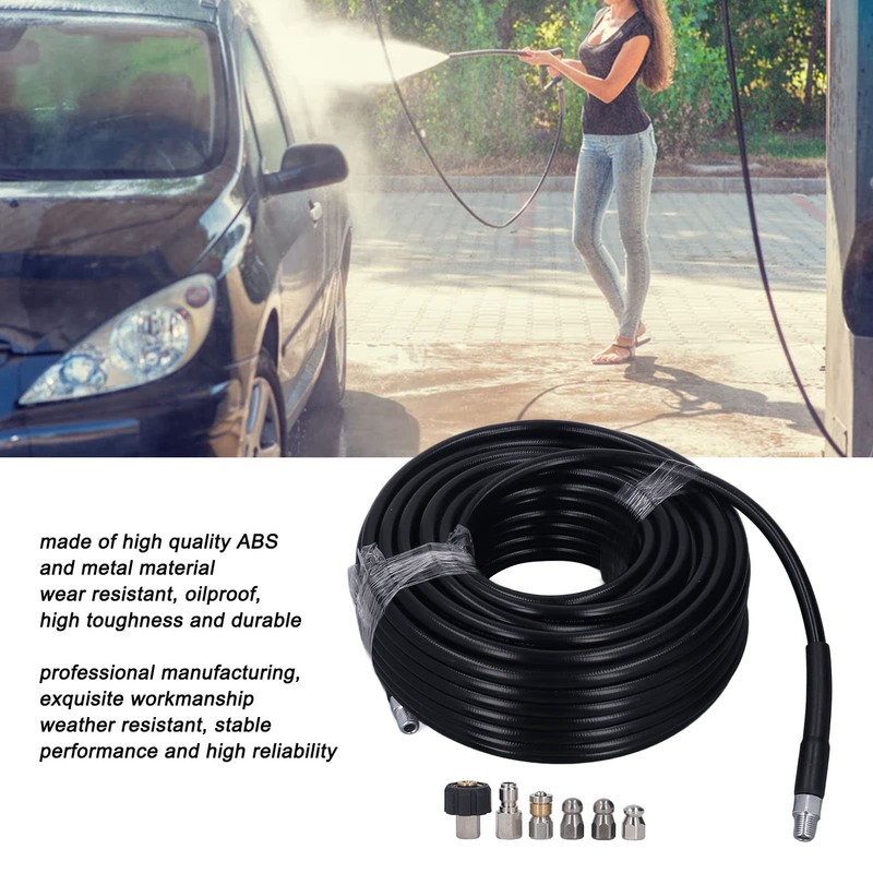 Leapiture 5800PSI 1/4 Inch High Pressure Sewer Jet Hose 100ft
