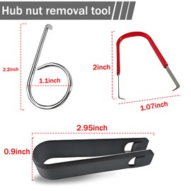 QKWL 3PCS Lug Nut Removal Tool, Lug Nut Remover, Wheel Lock Removal Tool, Hubcap Removal Tool, Durable, Corrosion Resistant, Suitable for Most Car Wheel Hub Bolt and Nut Covers