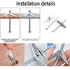 LONGHAO 15 x Spring Folding Dowel Hooks Ceiling Hooks Carbon