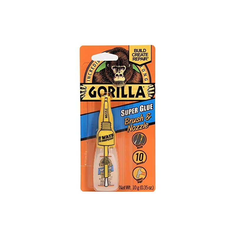 Gorilla Super Glue Brush & Nozzle, 10 g