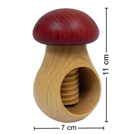 Wooden World 2 x Nutcracker made from natural beech wood - VERY SOLID Mushroom Claret