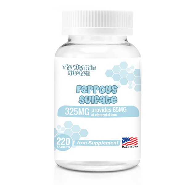 The Vitamin Kitchen Ferrous Sulfate 325 mg (65 mg Elemental