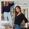 Riyiper 3 Pack V Neck 3/4 Sleeve Tops for Women