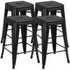 Yaheetech 24 Inch Metal Barstools Set of 4, Counter Height