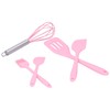 Cooking Spatula Set Silicone Baking Scraper Heat Resistant Egg Beater