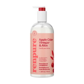 RENPURE Apple Cider Vinegar & Aloe Conditioner, Plant-Based – Clarifies, Removes Residue and Nourishes for Shiny, Healthy Hair – For Dull Hair - Apple Cider Vinegar, Aloe Leaf Juice – 24 Fl Oz