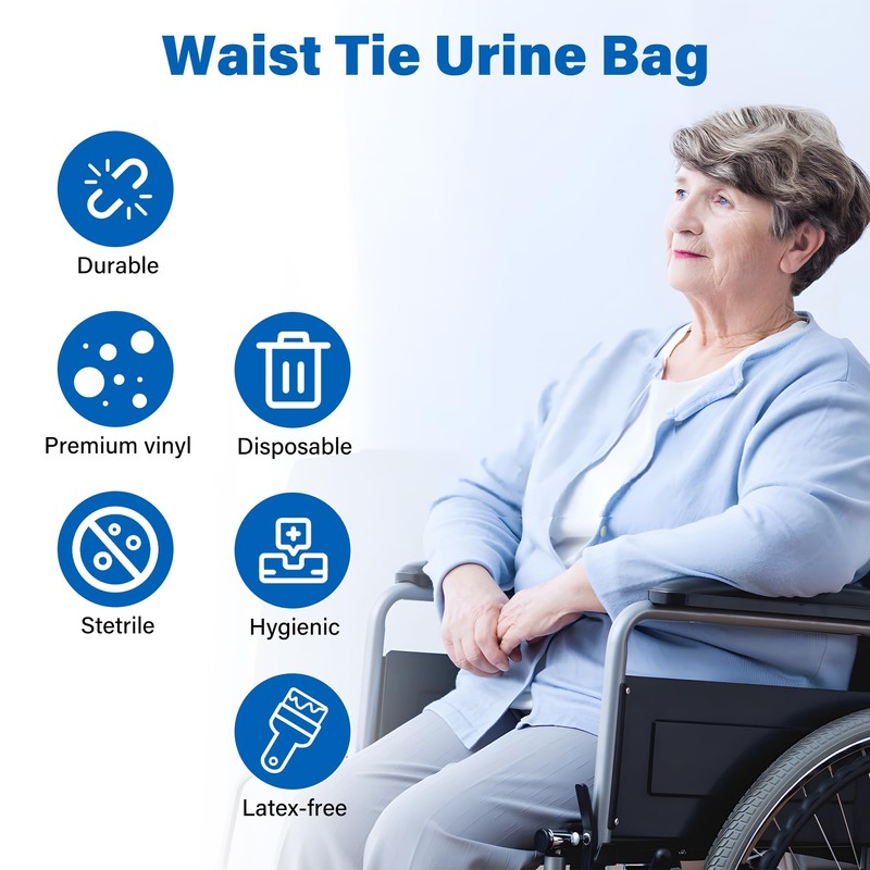 Plceo Urine Collection Bag with Waist Belt, 1000 mL (3