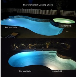 TOVEENEN LED Pool Light Bulb 120V 60W 6000lm High Bright White 6500K Pool Bulb Replacement for Pentair Hayward Inground Pool