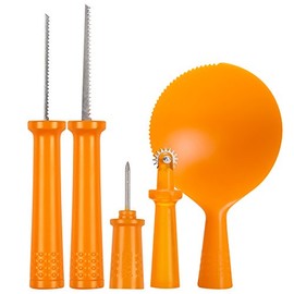 Sweet Creations 5 Piece Pumpkin Carving Kit, Orange