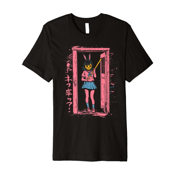 Creepy Girl Bunny Grunge Slasher Pastel Goth Anime Horror Premium
